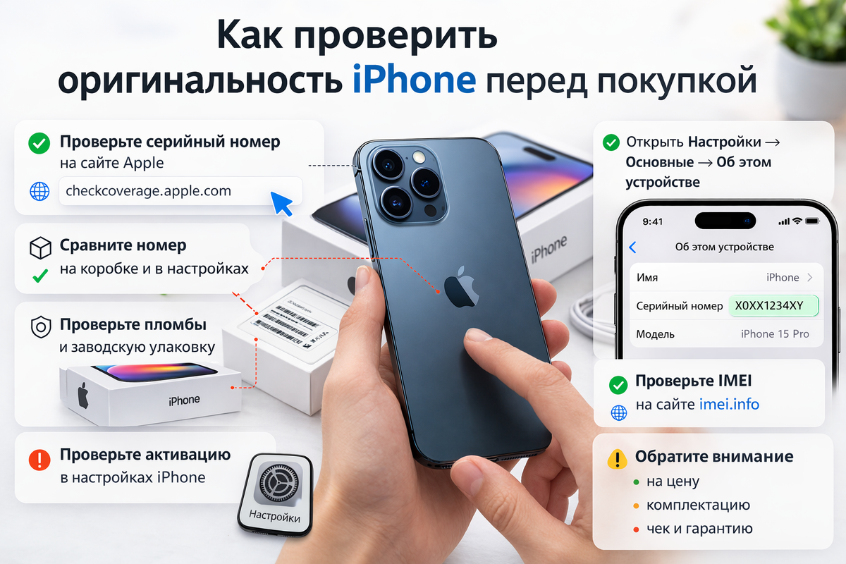 Проверка оригинальности iPhone перед покупкой